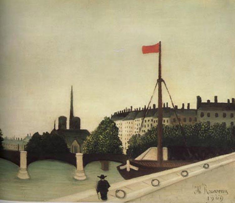 Henri Rousseau Notre-Dame Seen from Port Henri-IV oil painting image